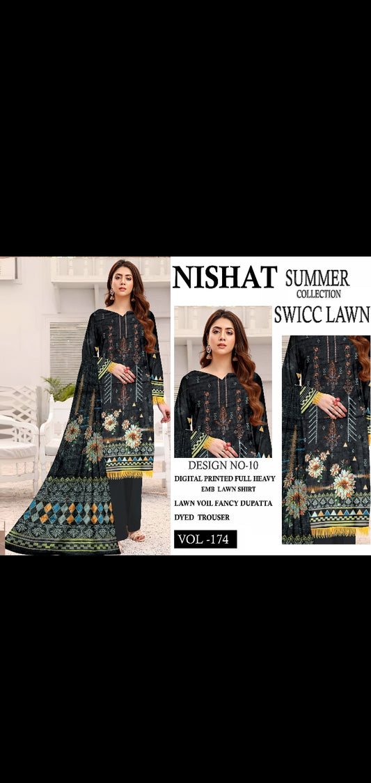 Nishat Swiss lawn 3pc