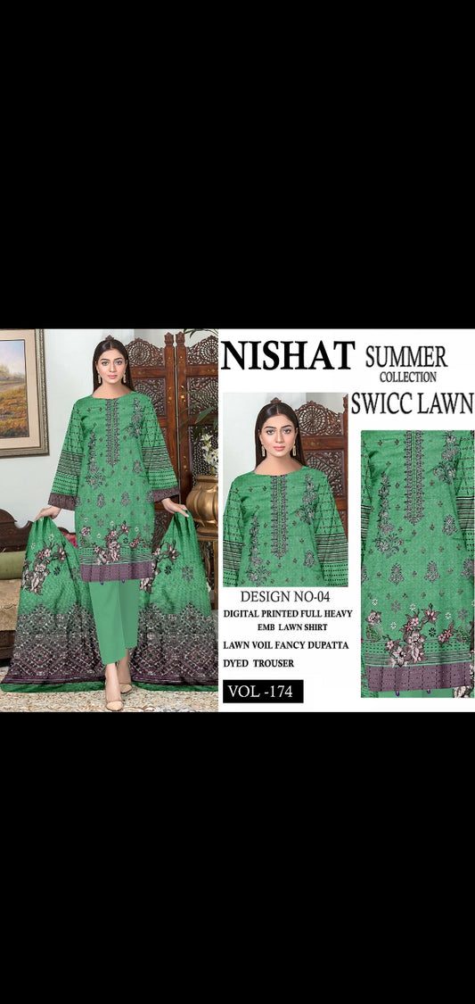 Nishat Swiss lawn 3pc