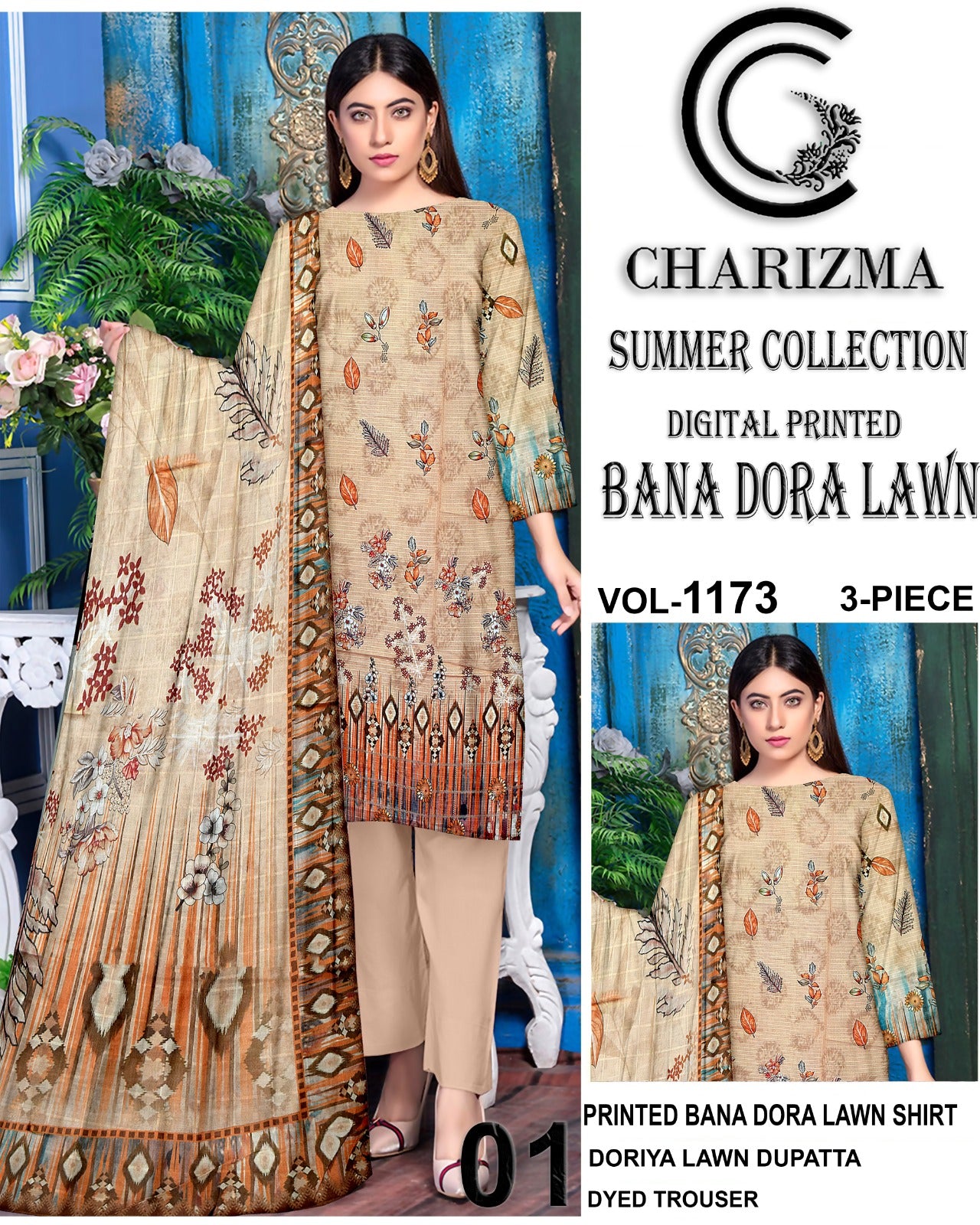 Charizma Bana Dora lawn 3pc