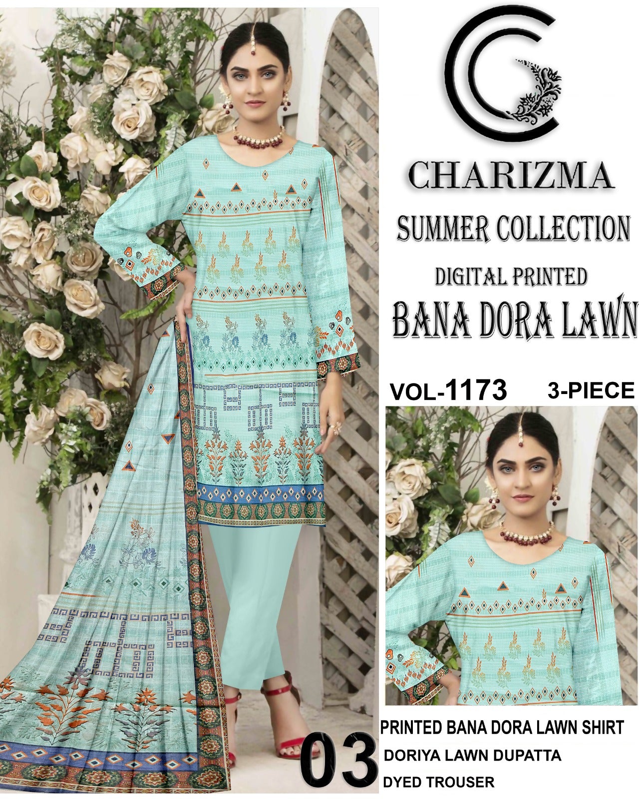 Charizma Bana Dora lawn 3pc