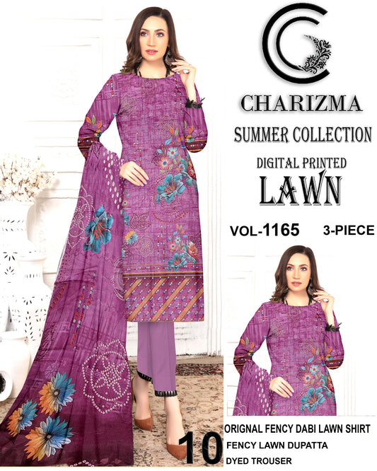 Charizma printed lawn 3pc