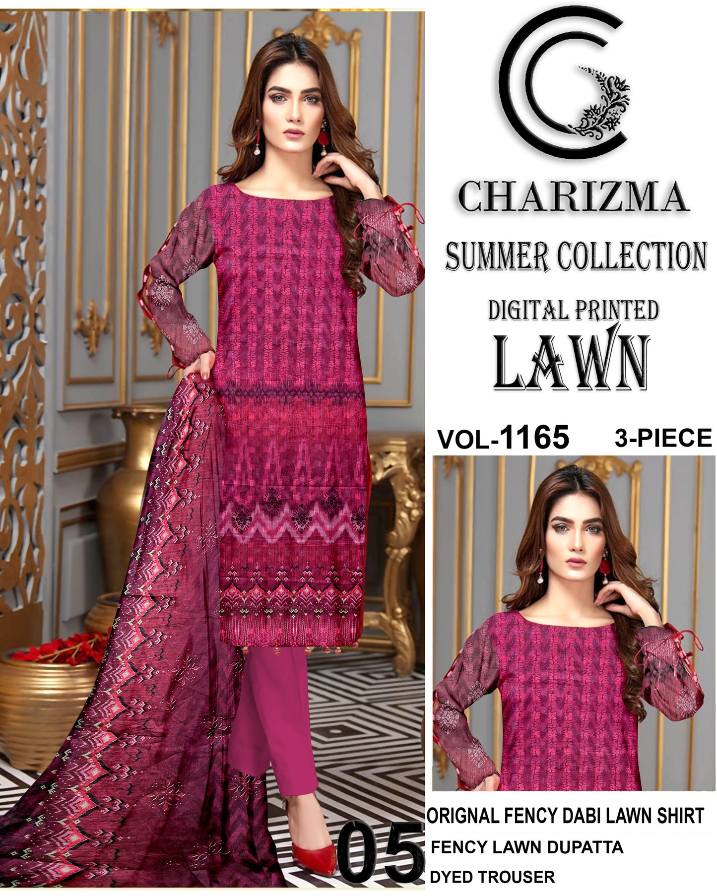 Charizma printed lawn 3pc