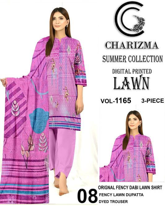 Charizma printed lawn 3pc