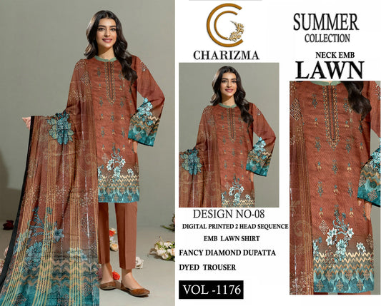 Charizma neck embroidery 3pc